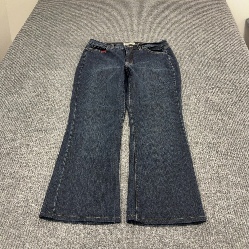 Jeanstar Jeans Womens 14P Blue Cotton Blend Flare Bootcut Casual Classic Style